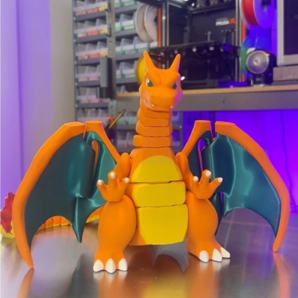 Figurka Flexi Charizard - Pomarańczowy